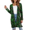 Women's Fashion Casual Comfortable Halloween Printed Mid-Length Cardigan With Pockets Jacket