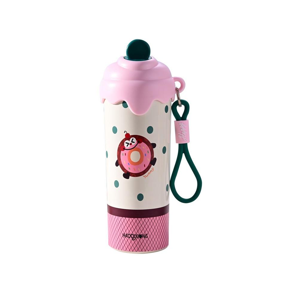 Ice Cream Vacuum Cup Insulation Or Cooling High-Capacity Floating Ball Insulated Cup 600ML With Pendant Thermal Mug