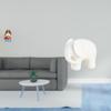 Resin Ceramic Figurine Mother Elephant Statue Collectible Sculpture Ornament for Fireplace Bedroom