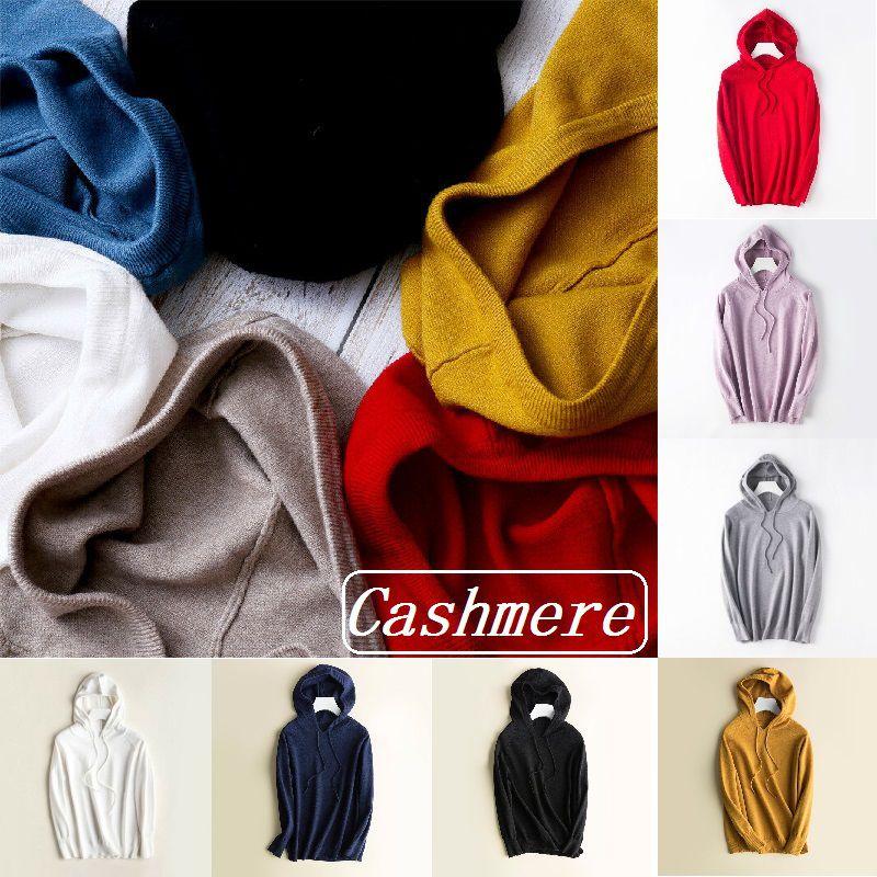 Locker gestrickter Damen-Hoodie aus weichem Kaschmir für kuscheligen Komfort