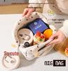 Corduroy Insulated Lunch Bag - Printed Handheld Bento Storage Box
