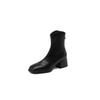 Krazing Pot Mikrofaser Herbst Winter Schuhe Dicke Mittelhohe Absätze Größe 43 Chelsea Boots Aprikose Reißverschluss Stiefeletten