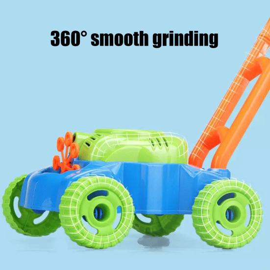 Bubble Machine Children Toy with Music Light Hand Pushed Weed Machine Shape Bubble Car Toy Outdoor Play Bubble Car for Kids