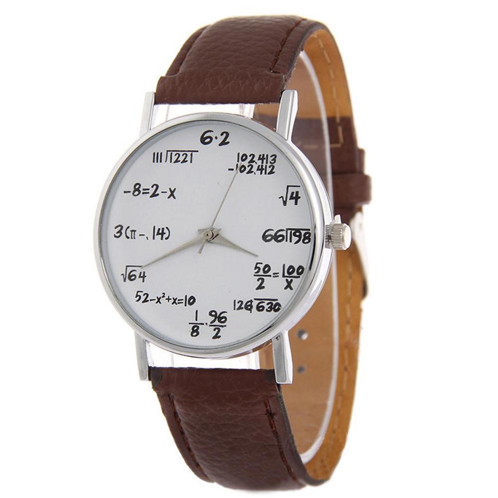 Montre Mode Femme Montres Dames Bracelet Cuir Montres à Quartz Femme Montre Formule Mathématique Reloj Mujer relogio mulher
