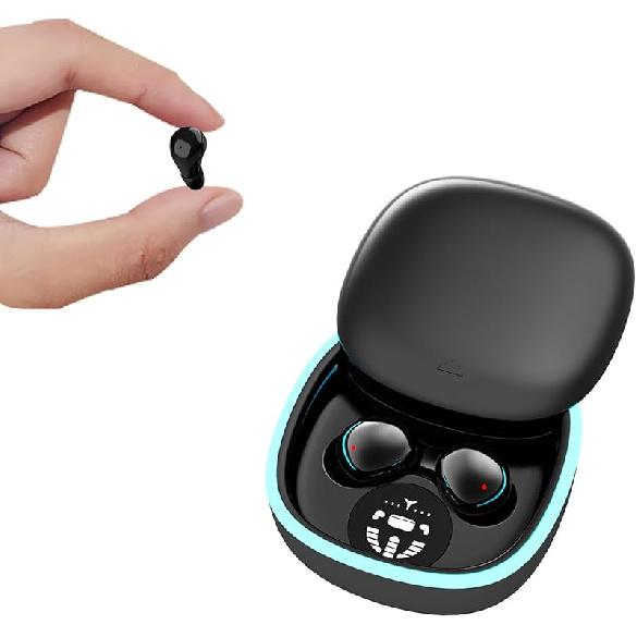 Invisible Small Mini Wireless Bluetooth Earbuds for Small Ears Sleep Low Profile Tiny Discreet Hidden Earbuds for Work Invisible Ear Buds Headphones