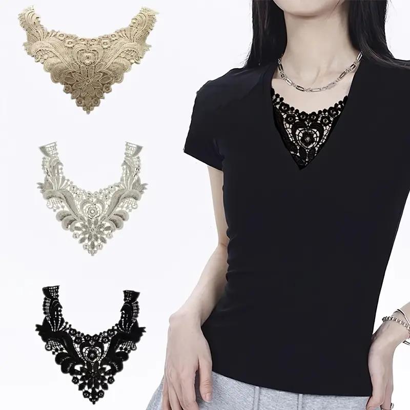Fashion Retro Water-soluble Lace Collar Polyester Lace Corsage Piece Hollow Fake Collar DIY Accessories