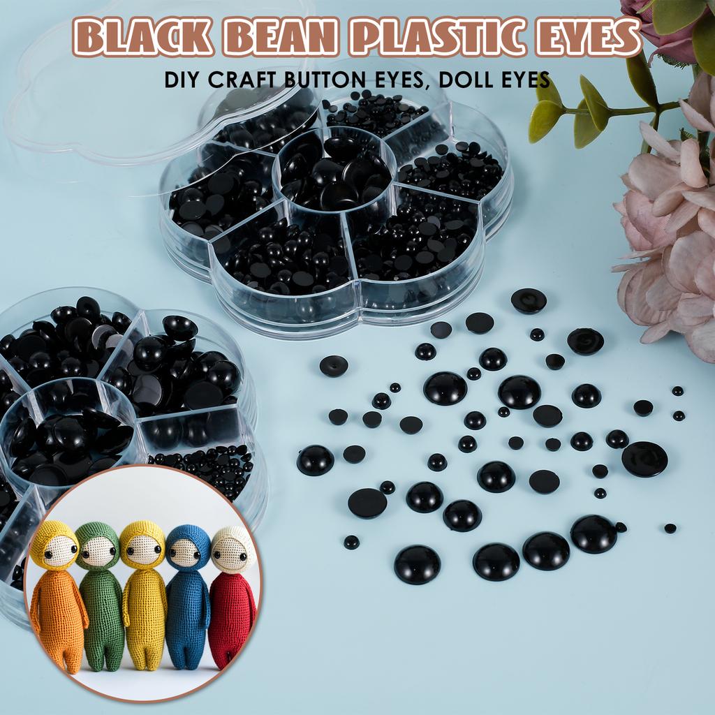 500/1000Pcs Doll Making Eyes Craft Doll Eyes And Noses DIY Craft Stuffed Toy Eyes for Plush Toy Crochet Craft Dolls Plush Toys