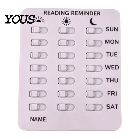 Refrigerator Medicine Tracker Feeding Reminder, Medication & Reading Board, Reusable Schedule Card with Green Family Organizer Slider
