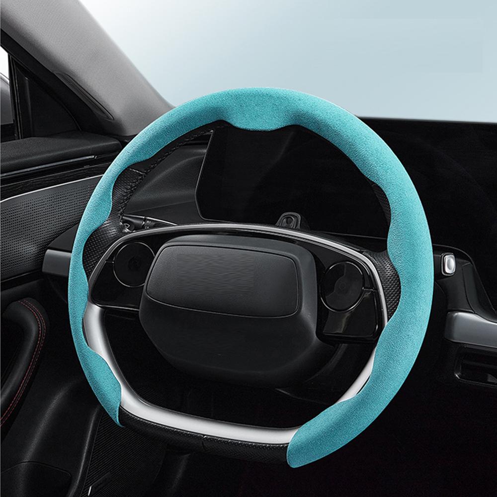 

Чехол на руль для руля 38 см типа D/типа O Ультратонкий Меховой Нескользящий Дышащий Противоскользящий Аксессуары небесно-голубой