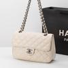 Xiaoxiangfeng Echte Leder Damen Tasche Gitter Kette Neue Modische Vielseitige Schulter Hochwertiges Gefühl Klassische Crossbody