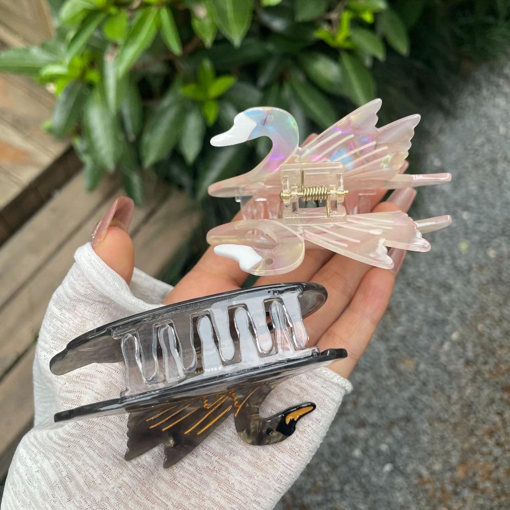 Animals Goldfish Grab Clip Acetic Acid Swan Hair Clip Creative Cartoon Acetate Shark Clip  Woman
