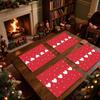 1pc or 4/6pcs Heart-Shaped Placemats - Red & Heart Pattern with Deer & Snowflake Design, Heat-Resistant Polyester Table Mats for Valentine'S Day