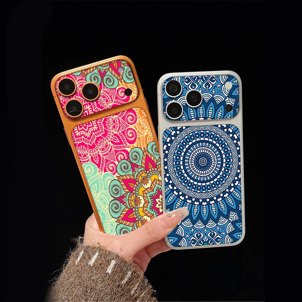 Mandala Painting Skin Wrap Change Case for IPhone 17 Pro Max Back Sticker Cover