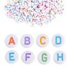 500Pcs 7 Colors Acrylic Letter Beads A Z Round Alphabet Beads for DIY Bracelet Necklace