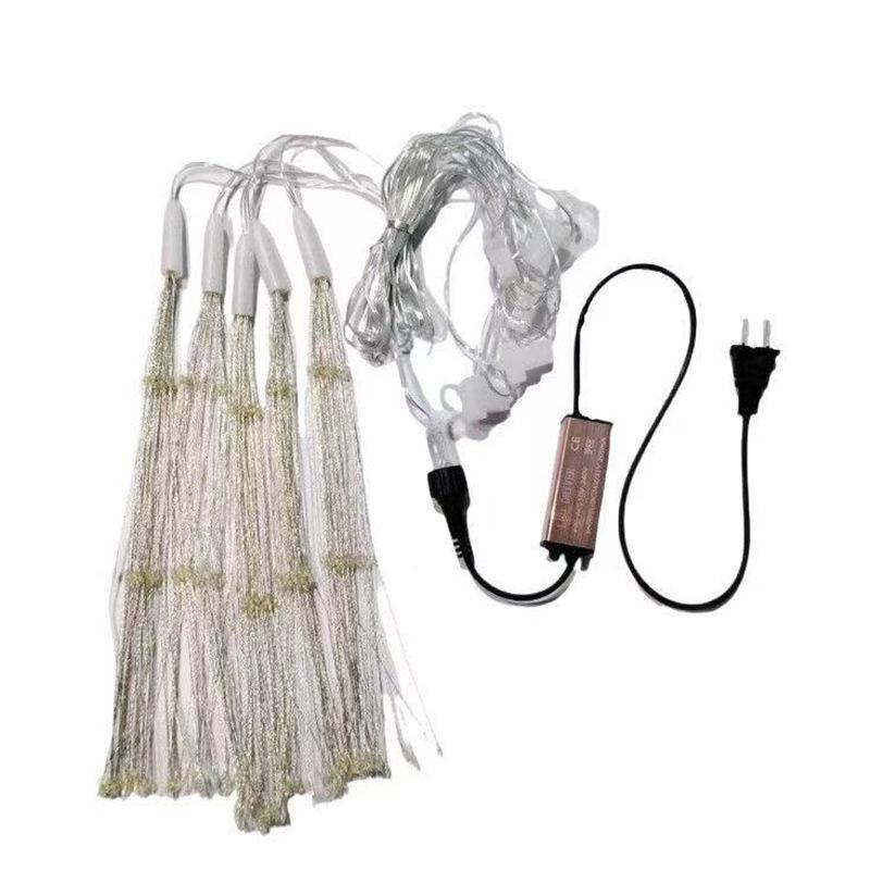 LED Solar Dandelion Firework String Lights - Indoor Outdoor Decorative Explosion Copper Wire Lights