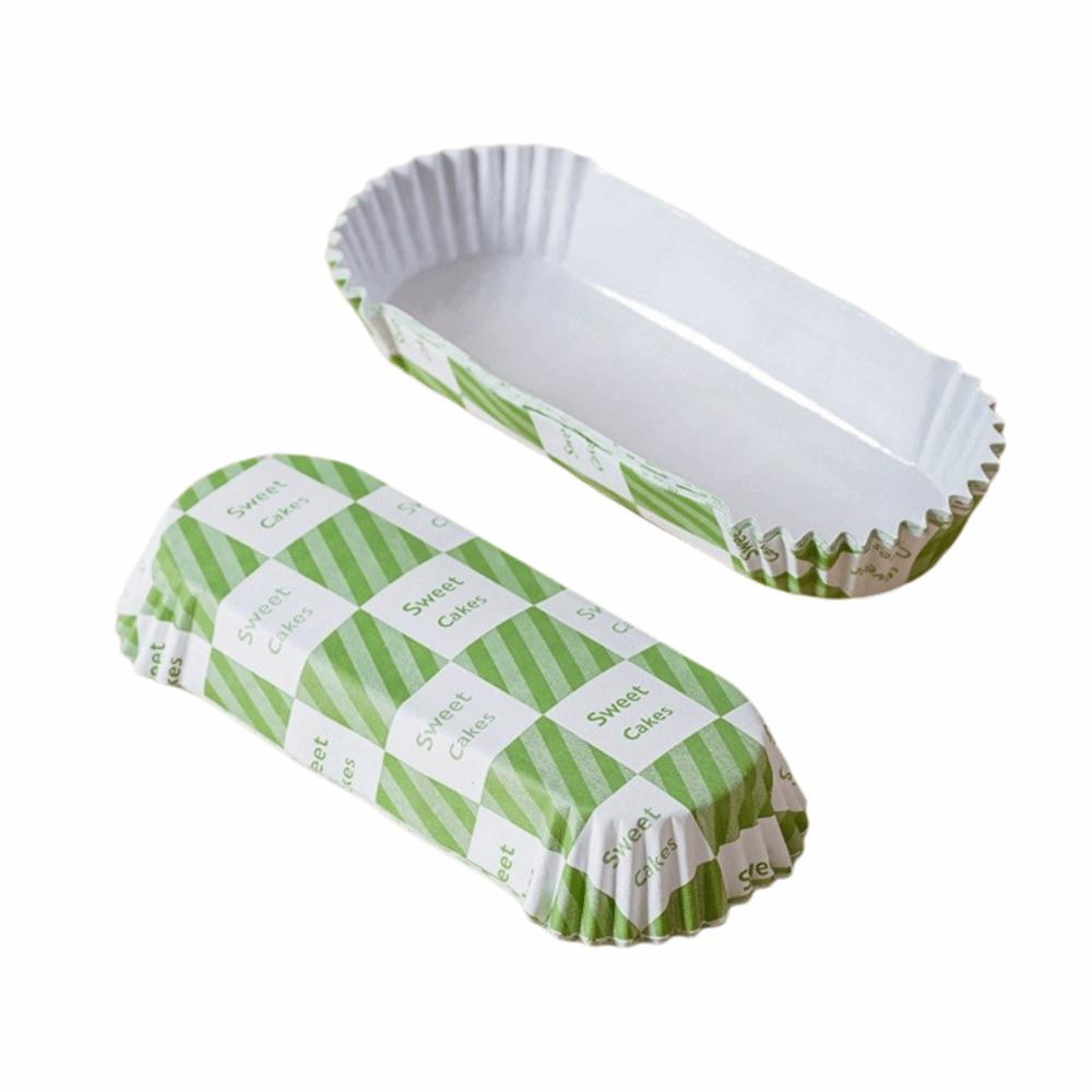 200Pcs Boat Shape Baking Cup Tray Non-Stick Paper Muffin Wrappers Bread Paper Holder Oven Safe Style 3 Boat