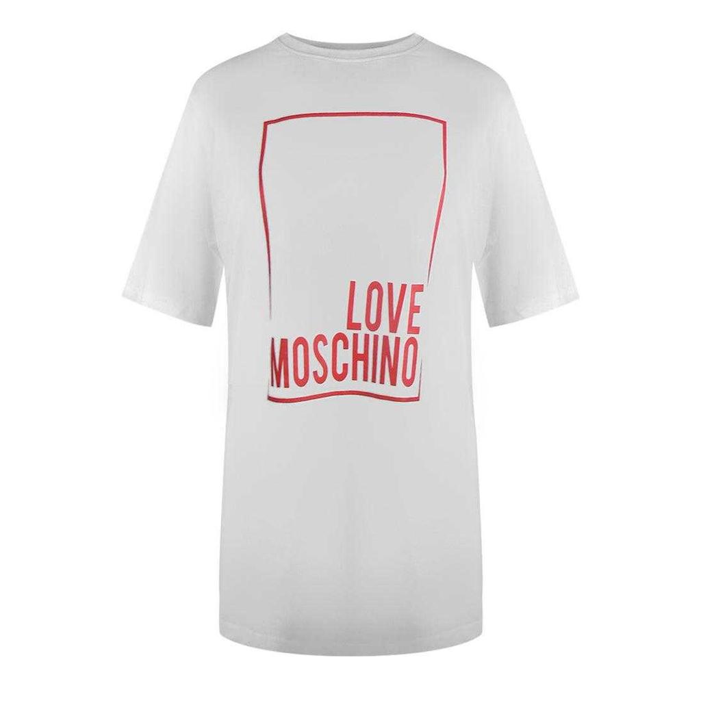 Love Moschino Damen Oversized T-Shirt Kleid mit Box Logo