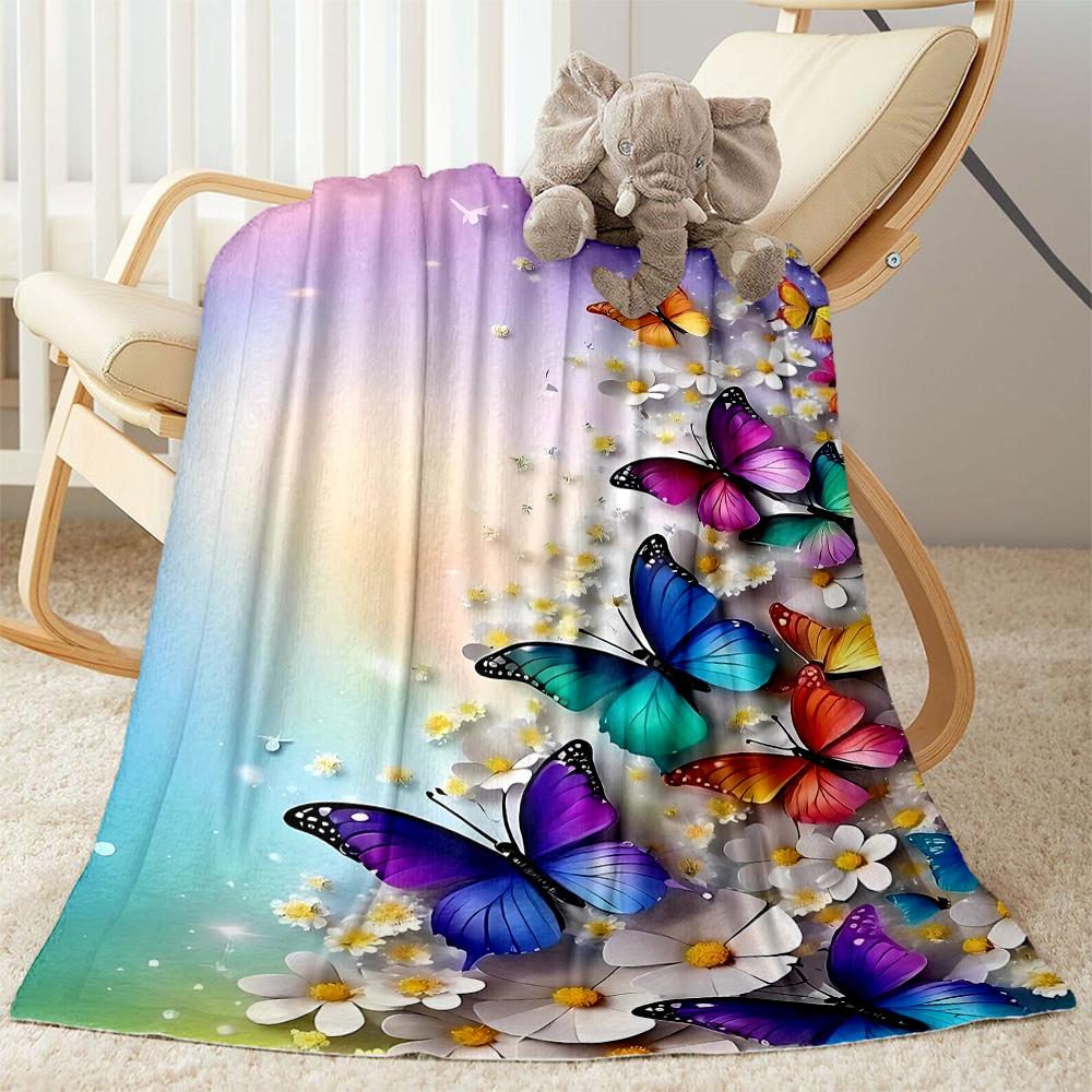 Enchanted Butterfly Garden blanket Suitable for offices, travel, living rooms also a good gift for friends and family Suitable for all seasons.