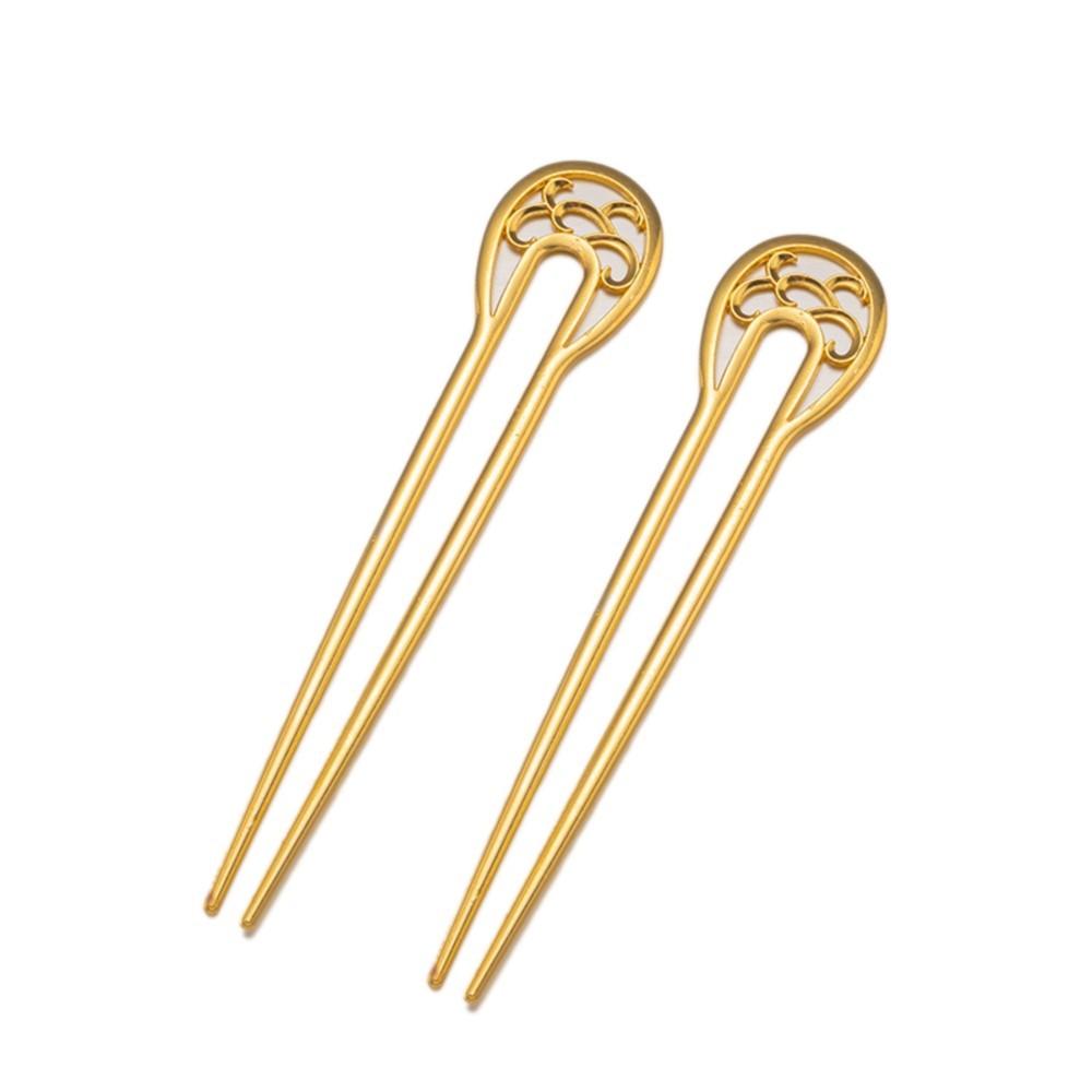 1/2 Stück 32,5x157mm Klassische U-Form Haarnadeln Haarstäbe 2 Zinken Damen Mädchen Frisuren Dekoration Kopfschmuck Modeaccessoires