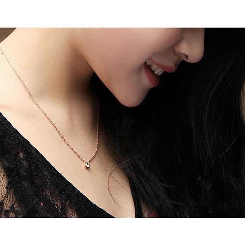 Timeless Rose Gold Plated Rhinestone Clavicle Chain Pendant Necklace For Women