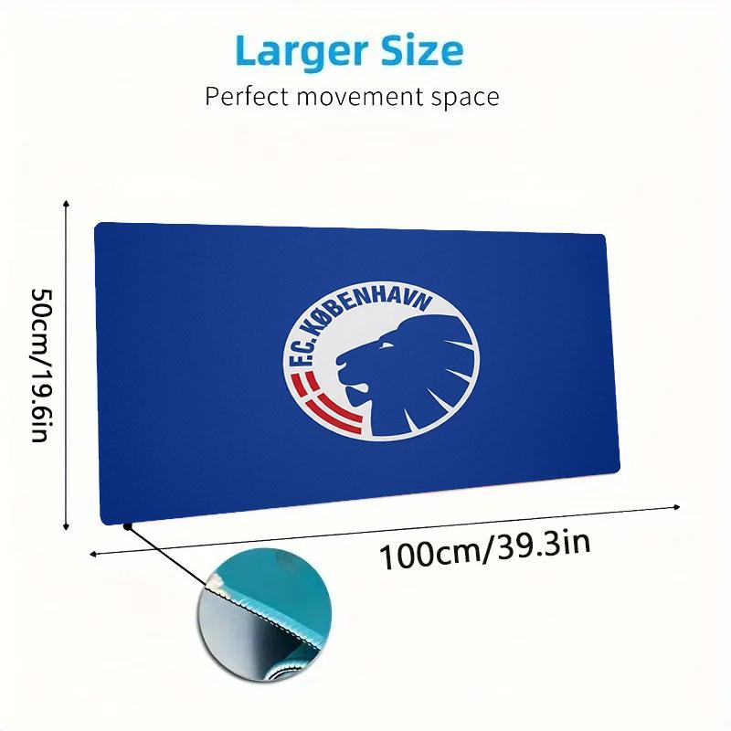 FC Copenhagen Large Size Mouse Pad Large Gaming Table Cushion Non-slip Laptop Tablet Big Mousepad XXL Mat Mini PC Playmat With Lock edge