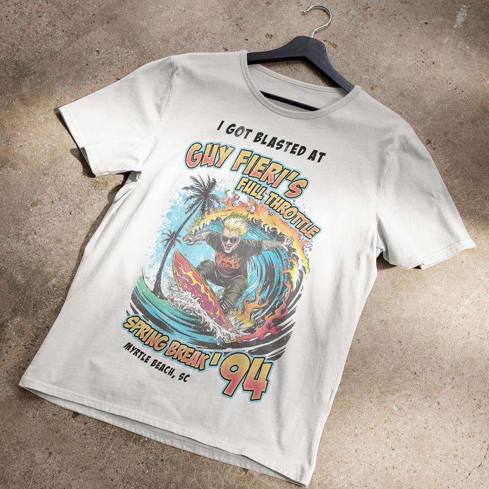 

230GSM 100% Cotton T-Shirt Full Throttle Spring Break 94 T-Shirt XS белый