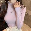 La Chapelle Women's Lettuce-Edge Knit Sweater