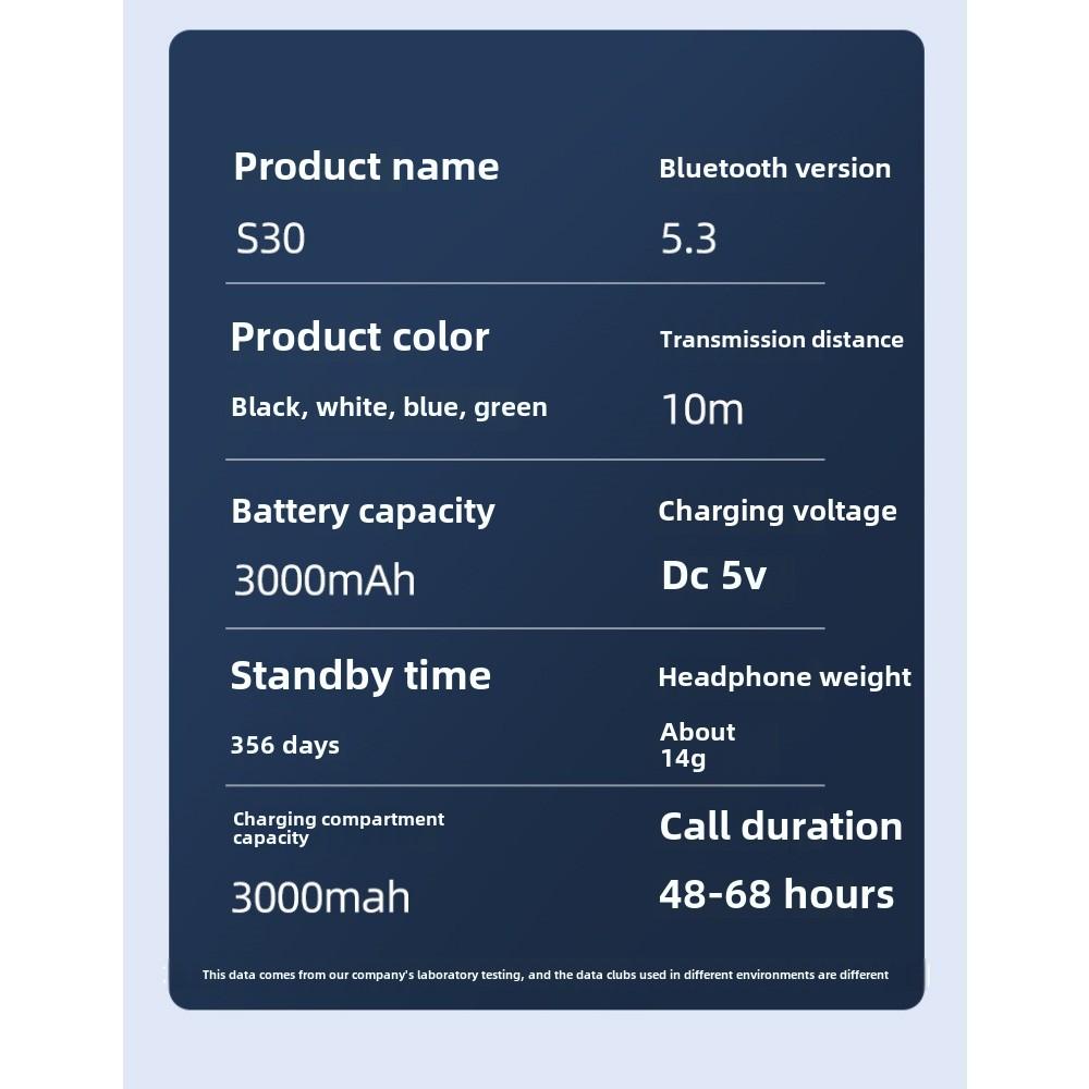 The New Bluetooth Headset Bone Conduction Single Ear Hanging Ear Does Not Enter The Ear Business Sports Digital Display Belt