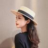 Spring and summer Internet celebrity British French top hat straw women's seaside vacation simple sunshade fashion straw hat sun protection advanced