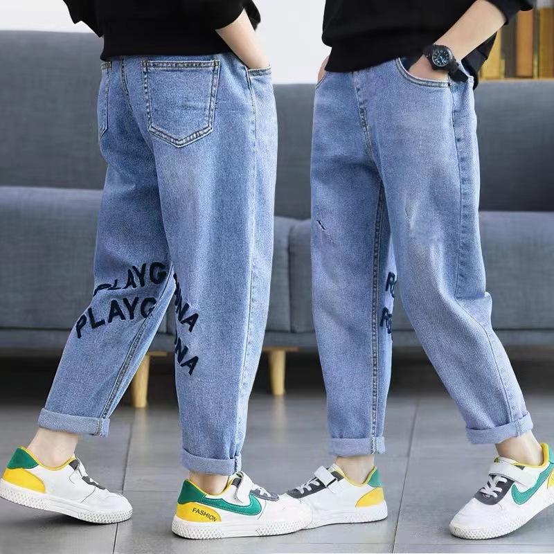 Schwarze lange Jungenjeans für Frühling/Herbst 2024 - Mittlere & Große Größen