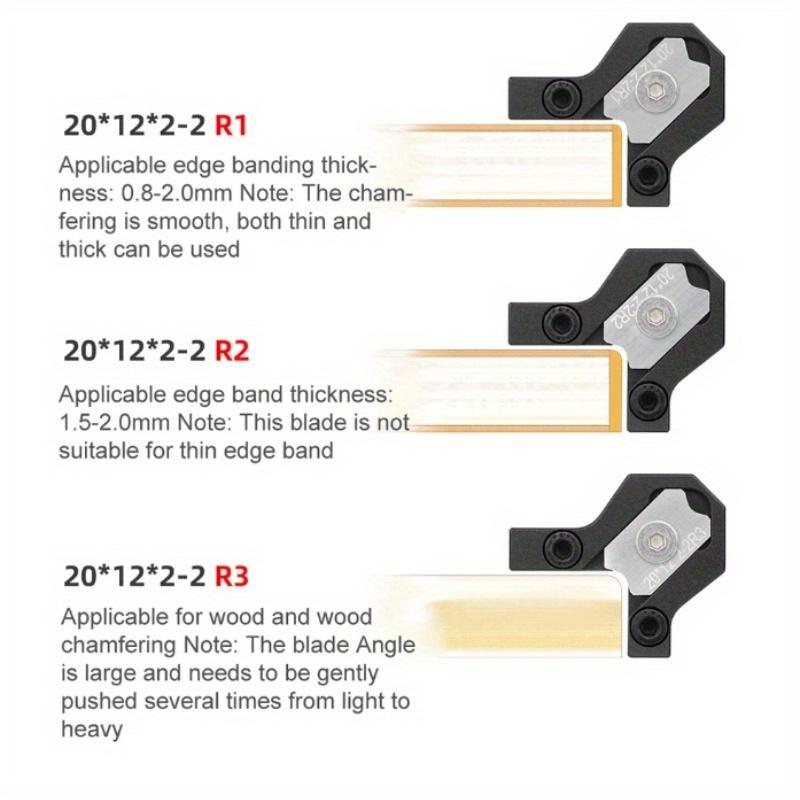 R1R2R3/set Chamfer Planer-Woodworking Edge Banding Corner Arc Trimming Tool - Quick Edge Deburring Manual Fillet Scraper