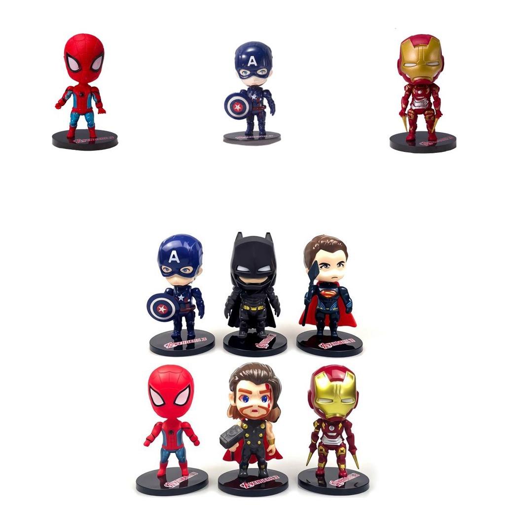 Charming Avengers Birthday Cake Decoration Figures Including Iron Man And Captain America For Kids' Celebrations