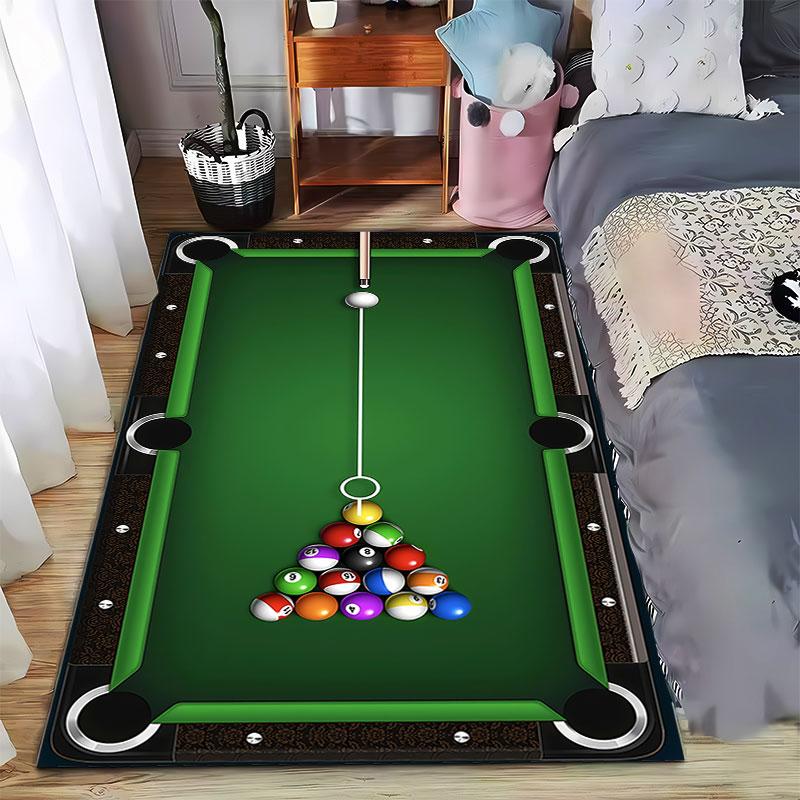 Billiard Balls Carpet Design Suitable As a Non-slip Mat for the Living Room or Bedroom Sofa