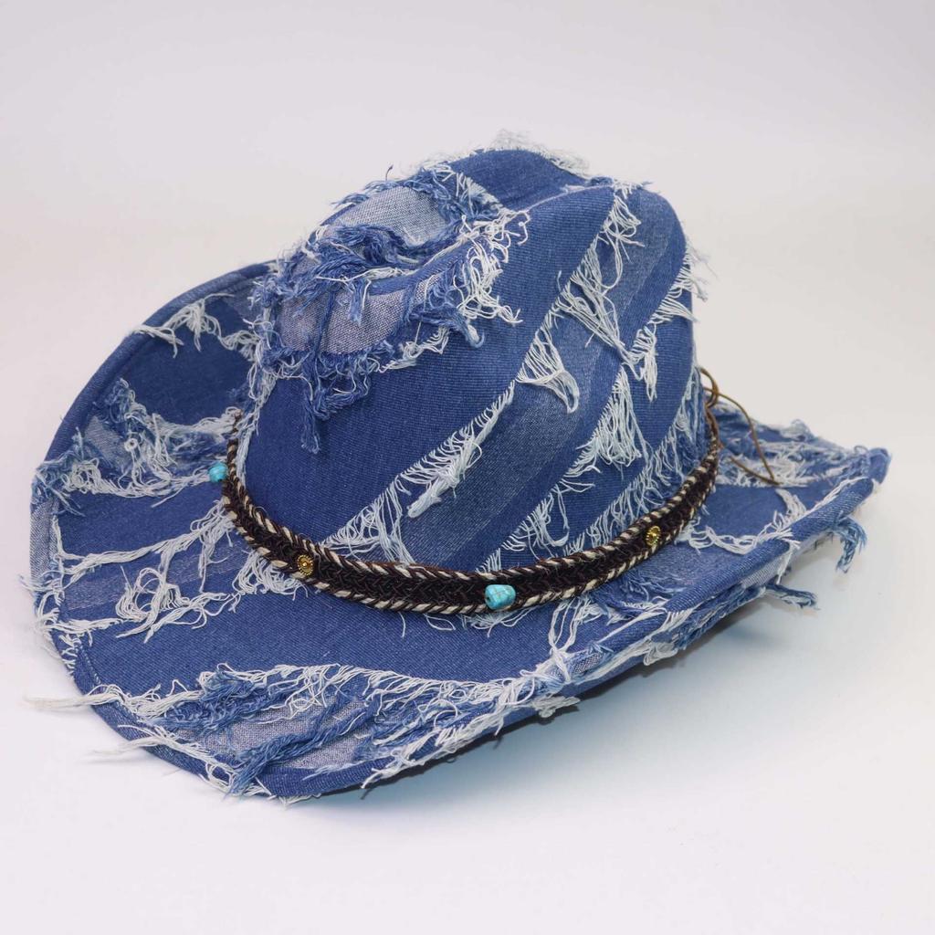 Western Cowboy Hat European and American Fashion Warped Edge Old Party Hat Men and Women Big Brim Jazz Hat