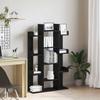 Bookshelf Black Oak Effect 86 x 25.5 x 140 cm