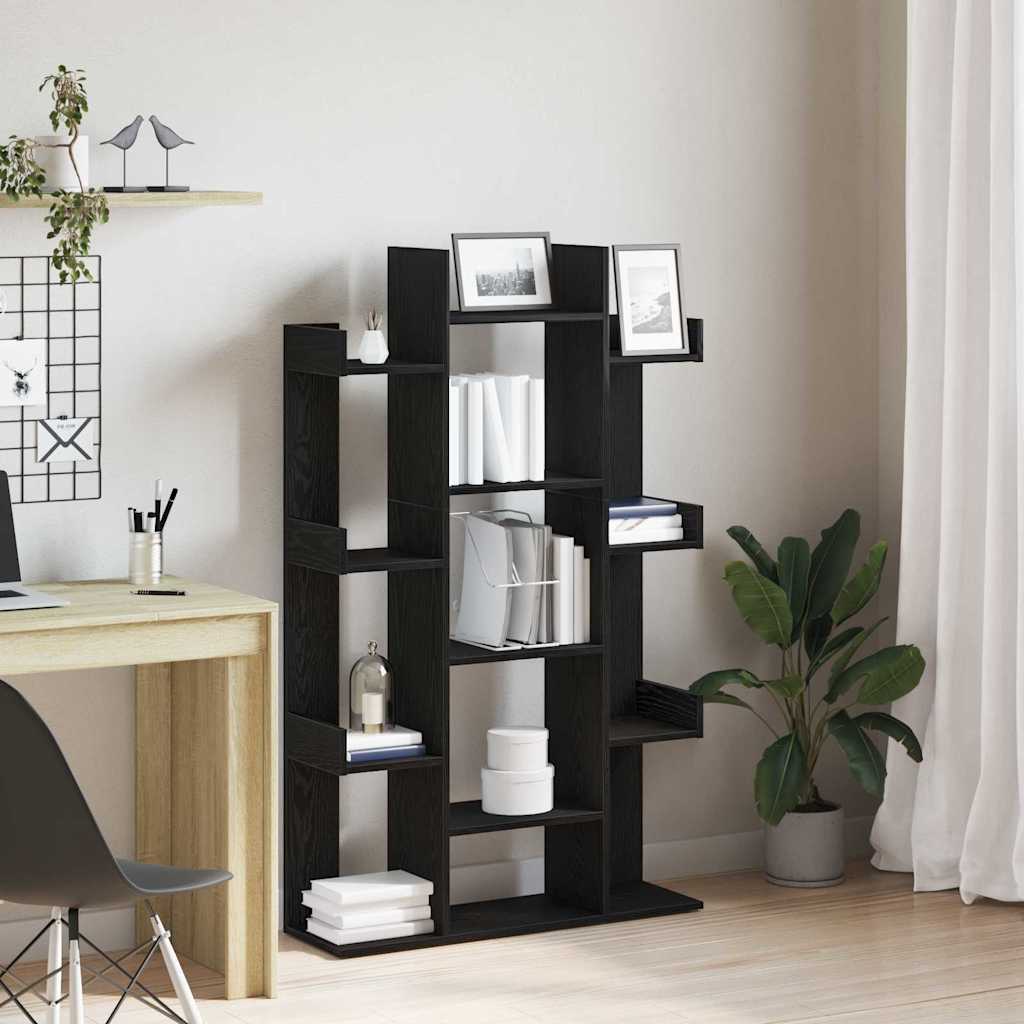 Bookshelf Black Oak Effect 86 x 25.5 x 140 cm