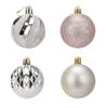 16pcs Shatterproof Painted Christmas Balls Pendant 6cm Xmas Tree Pendants  Home New Year Decor