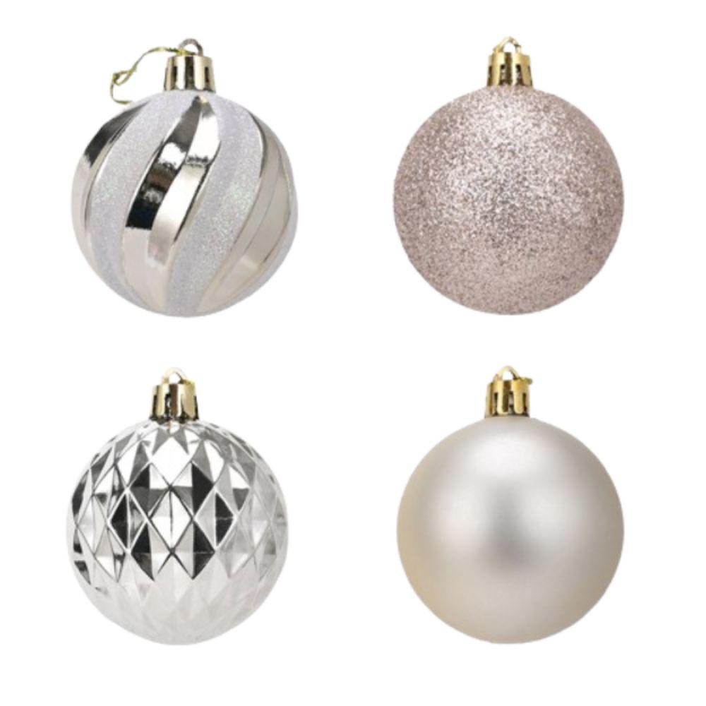 16pcs Shatterproof Painted Christmas Balls Pendant 6cm Xmas Tree Pendants Home New Year Decor