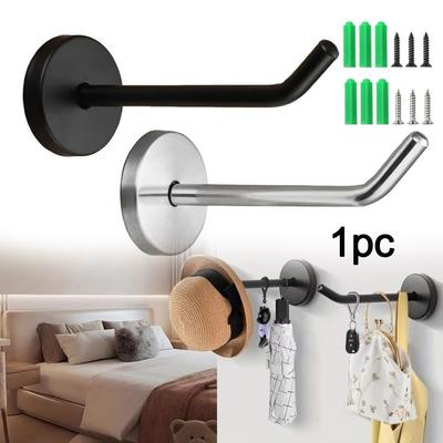 Stainless Steel Wall Storage Hook with Screw Coat Hook New Wall Hook for Bedroom Bathroom Kitchen