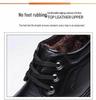 Herren Warme High-Top Winterstiefel: Dicke, mit Plüsch gefütterte Lederschuhe für Väter mittleren Alters und ältere Väter