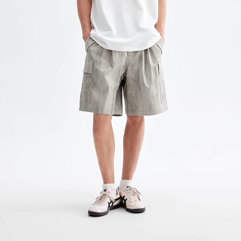 CHINISMCH Men s Washed Casual Cargo Shorts XL серый