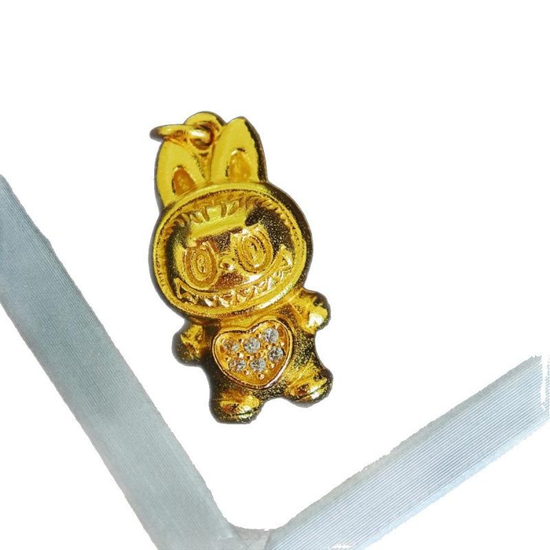 Ciondolo Fai da Te Labu Versione Q Cartone Animato Oro Sabbia Accessori Bracciale Collana di Perline Gioielli Carini