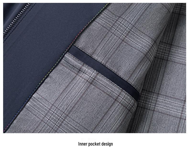 Men's Spring/Autumn Lapel Jacket: Middle-Aged Business Casual Slim-Fit Coat