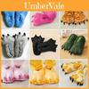 Pantufas Cosplay de Dinossauro Aconchegantes Com Sapatos de Patas de Pelúcia Macia Para Aquecimento de Inverno