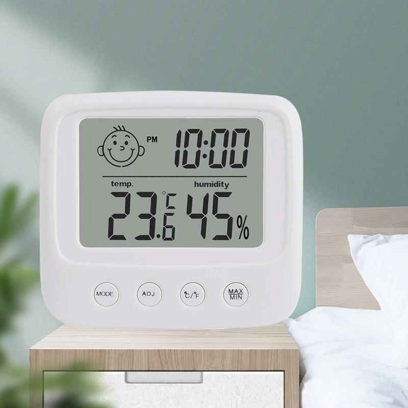 Digitales LCD Thermometer Hygrometer Messgerät Mini Innen Temperatur Luftfeuchtigkeit Messgerät Raumthermometer Sensor Monitor für Zuhause Büro