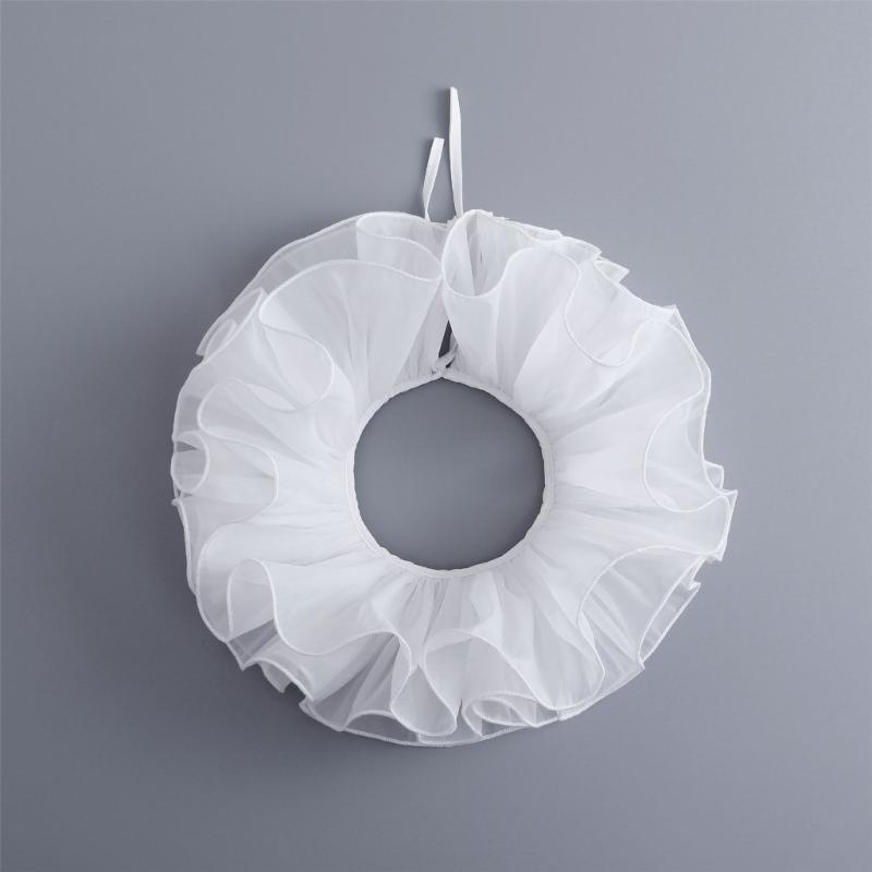 Themed Party Neck Ruff For Jester Costume Breathable Mesh Collar Neckpiece Halloween Transformation Accessory