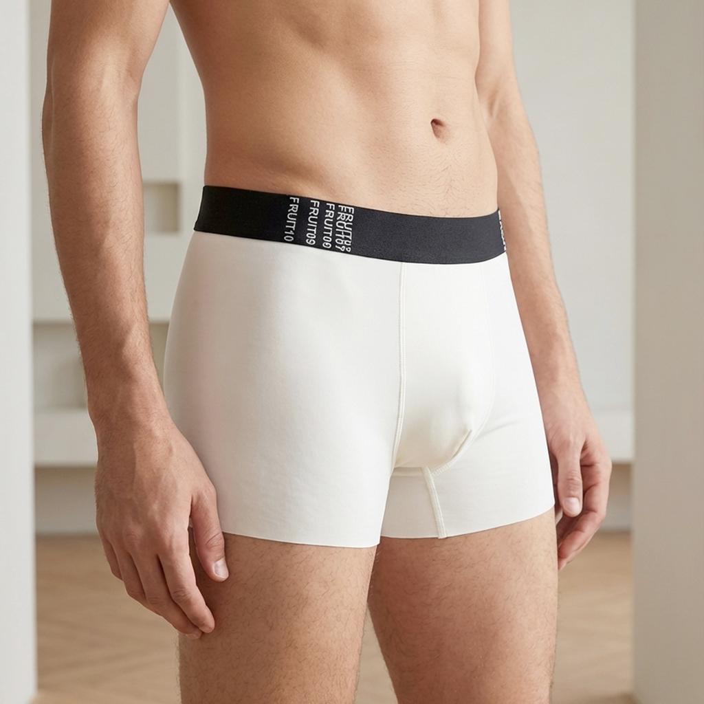 Herren Sommer Ultra Dünn Neu Eis Seide Atmungsaktiv Antibakteriell Nahtlos Schnell Trocknend Boxer Briefs