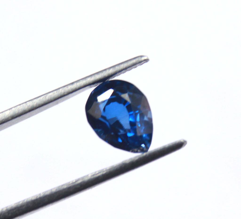 4.20 Carat Mind-blowing Offer Pear Shape Blue Sapphire Certified Sri Lanka Gemstone SN543