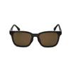 Police Men's Polarized Sunglasses Square Frame SPLT72J 534ALP Shiny Dark Gray Brown Lenses