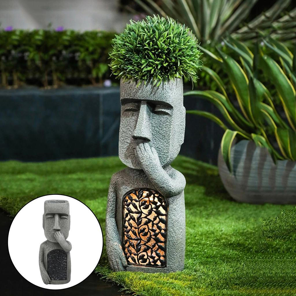 10 Inch Moai Monolith Garden Sculpture in Easter Island Resin